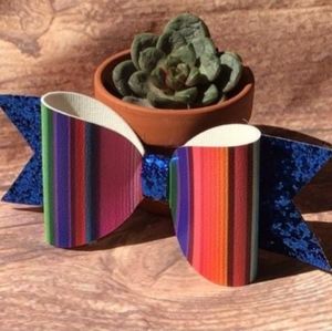 Sarape blue girl bow